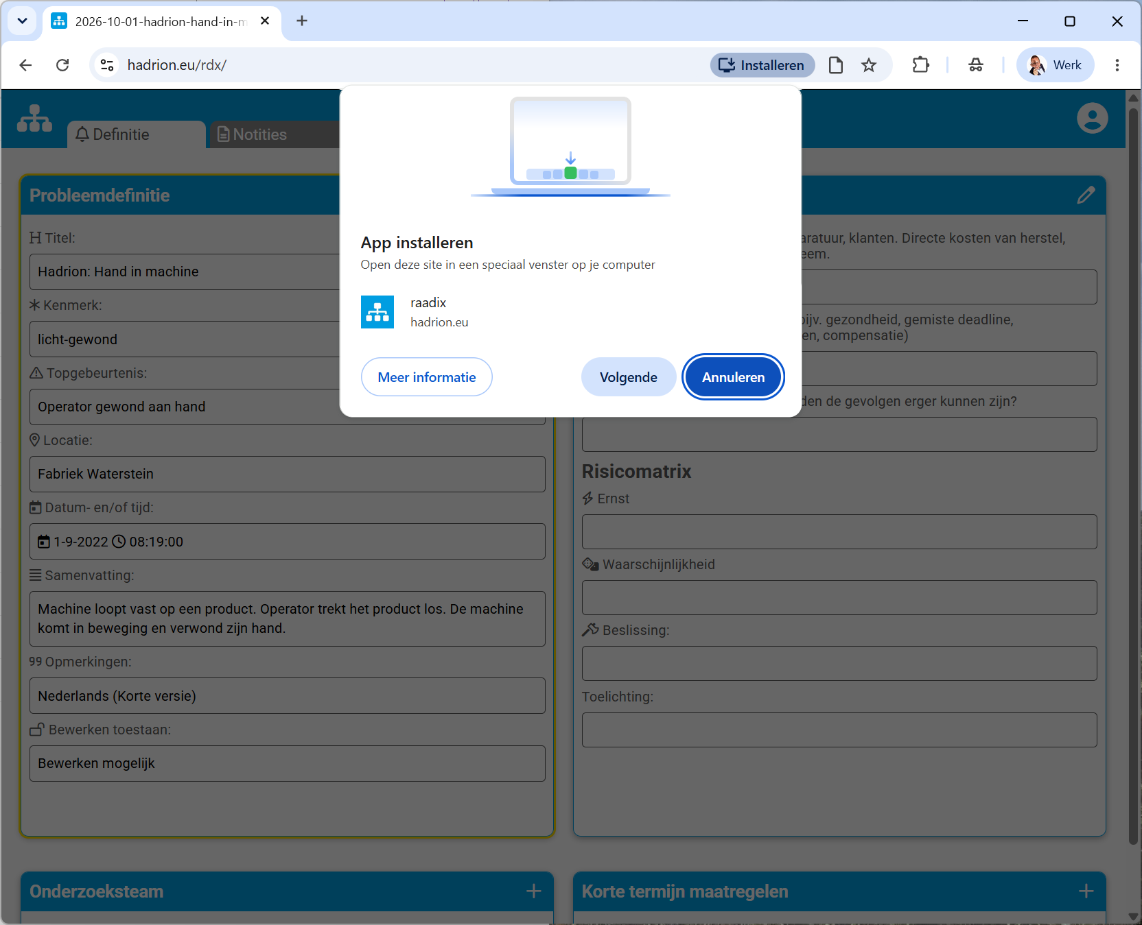 Install web-app
